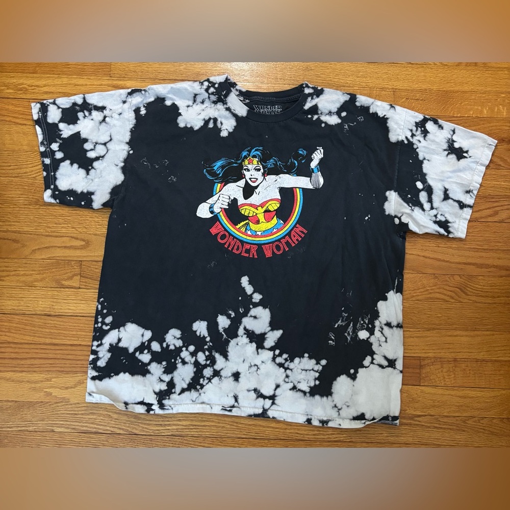 Wonder Woman DC Comics Tie Dyed T-Shirt Adult 3XL Graphic Cartoon Tee Rare Shirt